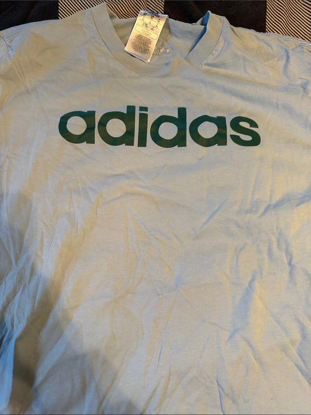 adidas Essentials Linear Logo T-Shirt Blue XL